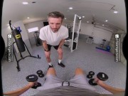 Preview 3 of VR Bangers Sexy black babe Zoey Sinn seducing on gym VR Porn