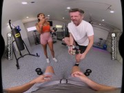 Preview 4 of VR Bangers Sexy black babe Zoey Sinn seducing on gym VR Porn