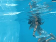 Preview 4 of Swimming pool underwater naked babe Bonnie Dolce