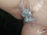 Preview 2 of Afeitando mi vagina peluda parte 1, rica vagina latina es afeitada.