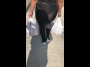 Preview 2 of See through legging walking from shopping