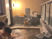 Preview 2 of First hot spring trip♡SEX in a stylish open-air bath at night♡Japanese amateur hentai