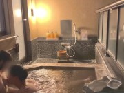 Preview 3 of First hot spring trip♡SEX in a stylish open-air bath at night♡Japanese amateur hentai