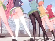 Preview 2 of 【KKVMD / MMD】WiggleWiggle 一花 二乃 三玖 四葉 五月【五等分の花嫁】