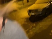 Preview 1 of Public cum walk in the street till we see police