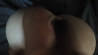 Touching myself in the bathroom while my boyfriend is away, delicious orgasm with - sex doll