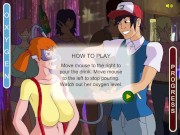 Preview 5 of Ash fucked his girlfriend at a party while the guests were outside the door - Hentai Porn game