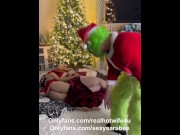 Preview 5 of The Grinch and Santa team up on two sexy girls