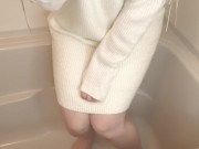 Preview 6 of Cute Japanese girl without panties holds pee for 5 hours and pisses vigorously