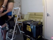 Preview 4 of Horny young wife call for handyman while husband is away