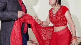 Bhabi Ne Dhoka Diya Apne Patiko - Desi Indian Bhabi in Red Saree - Devar Bhabi Sex in Hindi