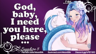 [Patreon Preview] [F4M] Lamia Girlfriend is Too Worked Up Over You~! [Lamia GFx Human Listener]