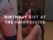 Preview 2 of FUCKING WITH A SEXY SCHOOLGIRL IN MY WIFE'S HAIRDRESSER