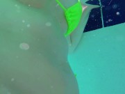 Preview 4 of Hot Amateur couple fuck in public swimming pool
