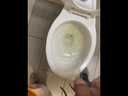 Preview 3 of Running public taking a piss in public restroom shy bladder desperate wetting squirm