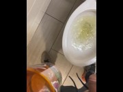 Preview 5 of Running public taking a piss in public restroom shy bladder desperate wetting squirm