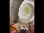 Preview 6 of Running public taking a piss in public restroom shy bladder desperate wetting squirm
