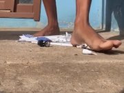 Preview 6 of MALE FEET CRUSHING A TINY AIRPLANE | GIANT FEET FETISH