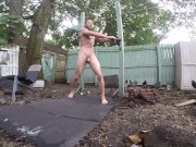 Preview 2 of My naked outdoor workout with my chickens
