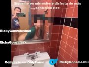 Preview 4 of Fucking in the bathroom of his house with a new Peruvian girl