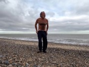 Preview 1 of Naturist Naked in Nature. Winter walk on the beach.