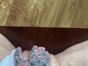 Preview 1 of Jerking my huge clit until I squirt all over FTM PUSSY Full Vid on OF