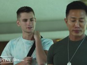 Preview 3 of Army Jocks Teach Shy New Recruit How To Roughen Up - DisruptiveFilms