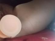 Preview 1 of 1st time big black dildo - painful