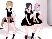 Preview 2 of 【KKS／MMD】チキチキバンバン 早坂愛 四宮かぐや 藤原千花【かぐや様は告らせたい】