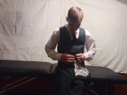 Preview 1 of guy in a suit masturbates and cums