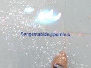 Preview 3 of Sangeeta pissing in public toilet and getting horny rubbing her pussy with hot hindi audio