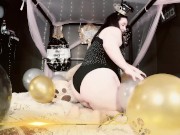 Preview 1 of Sexy BBW Balloon Popping New Years - Full Remastered