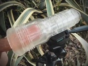 Preview 2 of Fleshlight cock milking compilation, swollen cock spews hot creamy cum over and over