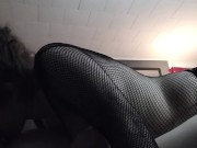 Preview 2 of Fishnet Domme pegging and smothering sub