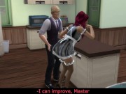 Preview 2 of The sims 4, Man is cheating with maid next to his wife