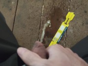 Preview 4 of Pissing on the floor and on a wooden post