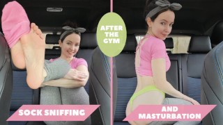 After the Gym - Sock Sniffing and Masturbation