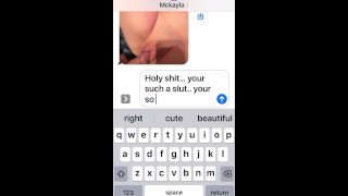 Slut texting boyfriend that his friend came over and fucked her (part 2)
