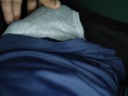 Preview 2 of Extreme self touching POV under the blankets on a public bus