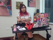 Preview 3 of Secretary Himeros Productions, Lizzy Hartz, evaluates Qween Goddess for Sofa Test