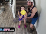 Preview 2 of Perv Coach With Giant Cock Teaches Tiny Babe Amber Summer More Than Basketball Tricks - ExxxtraSmall