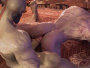 Preview 2 of Kratos BIG COCK vs. Geralt loose ASS part 2