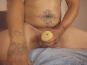 Preview 3 of Hot Latino Thug Jerking Off With Fleshlight