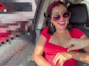 Preview 6 of EXHIBITIONISM 🚘 - It makes me want to show my tits and suck the driver's dick on the highway 😈