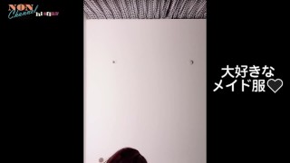 Japanese sissy femboy ejaculates with a vibrator while moaning