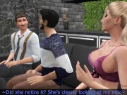 Preview 4 of The sims 4, Kinky housewife is cheating on her husband back in kitchen