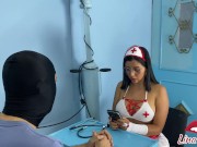 Preview 1 of ROLE PLAY Horny nurse wants to fuck so she sucks her patient's dick🍆 😈PART 1