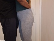 Preview 2 of SQUIRTING Through My YOGA PANTS - I Was Horny and Called My Stepbrother to My Room