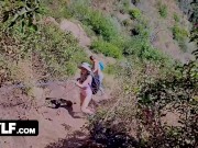 Preview 1 of Naughty Milfs Jasmine Wilde & Kenzie Love Enjoy Some Outdoor Fuck After Sweaty Hiking - Mylf