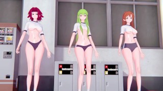 Hentai Anime - Magical Princes SEXY STRIP AND SEX CREAMPIE SHOW MMD HMV